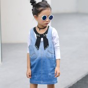 秋季新款女童牛仔裙韩版儿童牛仔连衣裙热销潮童裙
