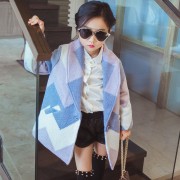 秋冬新款儿童呢子大衣中长款