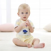季新款短袖男宝宝哈衣纯棉新生儿0-12个月衣服