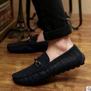 新款韩版男士休闲皮豆豆鞋 一脚蹬个性潮流男鞋风批发
