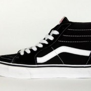 SK8-HI 黑白经典 一条杠 滑板鞋 情侣 高帮 帆布鞋 一件代发