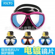 GoPro防潜水镜游近视泳镜Mask 成人浮潜三宝全面罩相机装备套