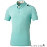 定制男装短袖T恤休闲舒适翻领高尔夫球服广告衫促销衫