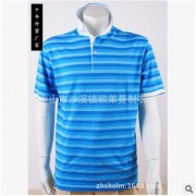 品牌贴牌代工 外贸原单高端男款丝光棉珠地高尔夫球服 抗皱挺括