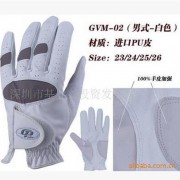 供应各种优质舒适手套 高尔夫手套 男式手套进口软PU 白色