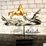 厂家供应金属马摆件 园林景观马雕塑 金属工艺品 酒店饰品 制作