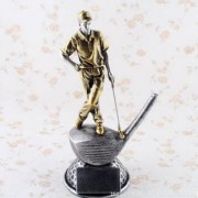 树脂工艺品 创意人物造型高尔夫树脂摆件 工艺品批发 订做奖杯
