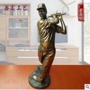时尚创意实用树脂摆件工艺品桌面摆件高尔夫仿铜男女厂家直销