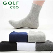 GOLF秋冬爆款男中筒袜 男士防臭商务袜全棉袜子